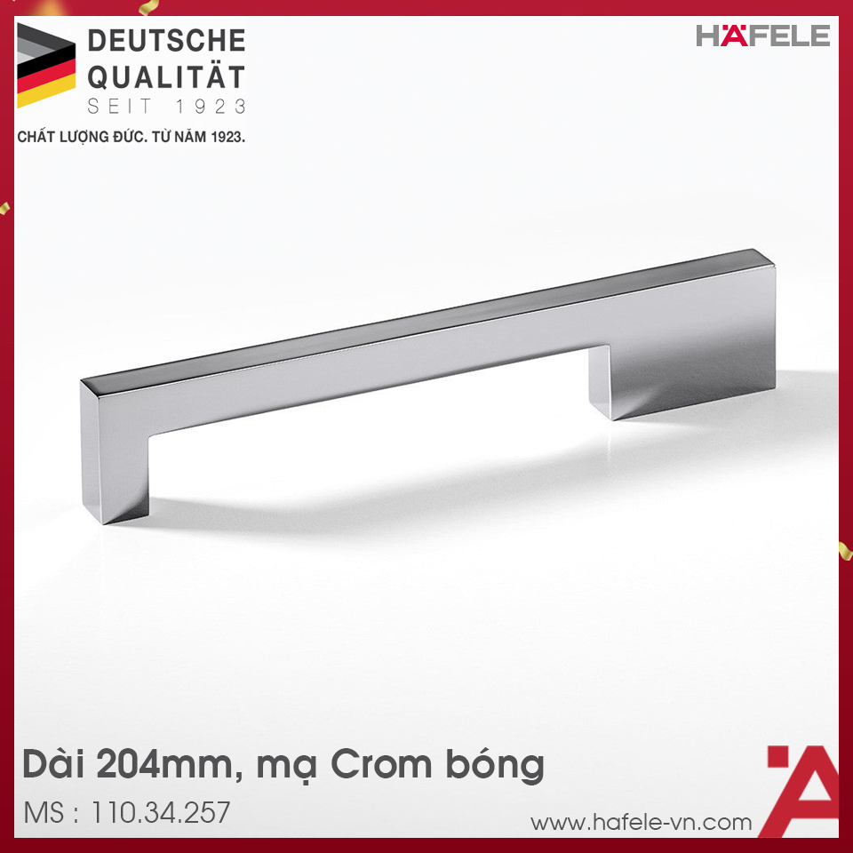 Tay Nắm Tủ 204mm H1380 Hafele 110.34.257