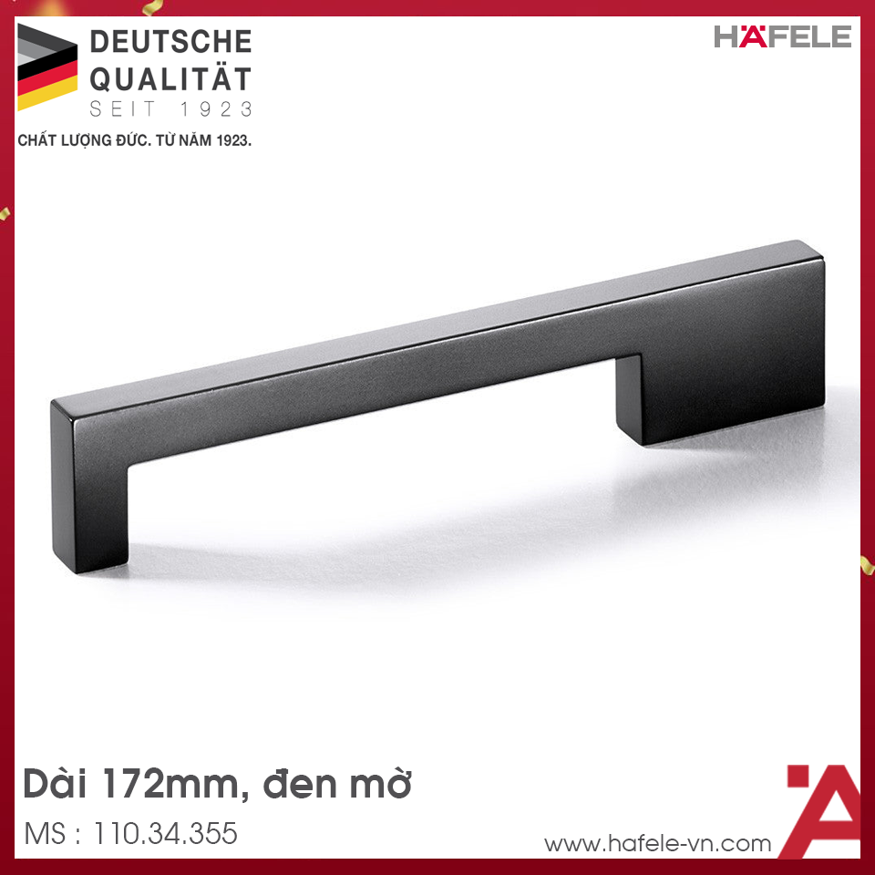 Tay Nắm Tủ 172mm H1380 Hafele 110.34.355