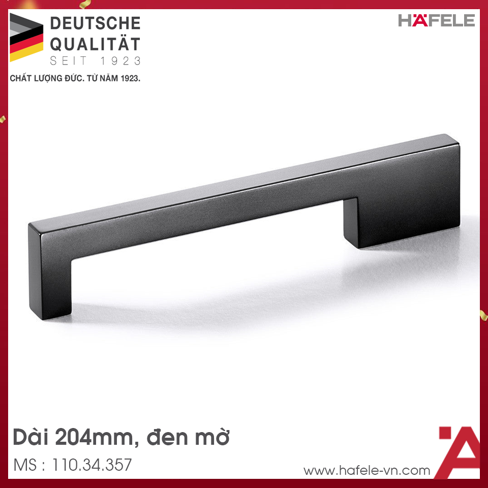 Tay Nắm Tủ 204mm H1380 Hafele 110.34.357
