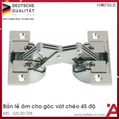 Bản Lề Tủ Mitred Cho Góc Vát Chéo 45º Hafele 325.00.708