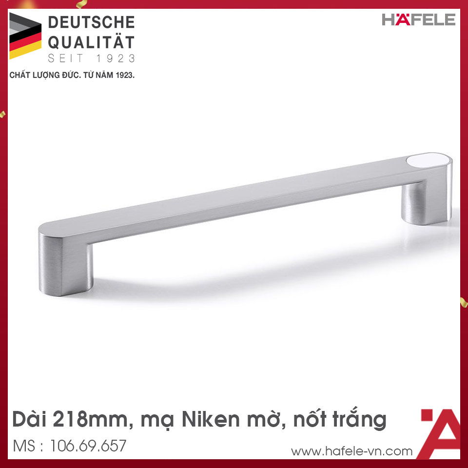 Tay Nắm Tủ 218mm H1370 Hafele 106.69.657