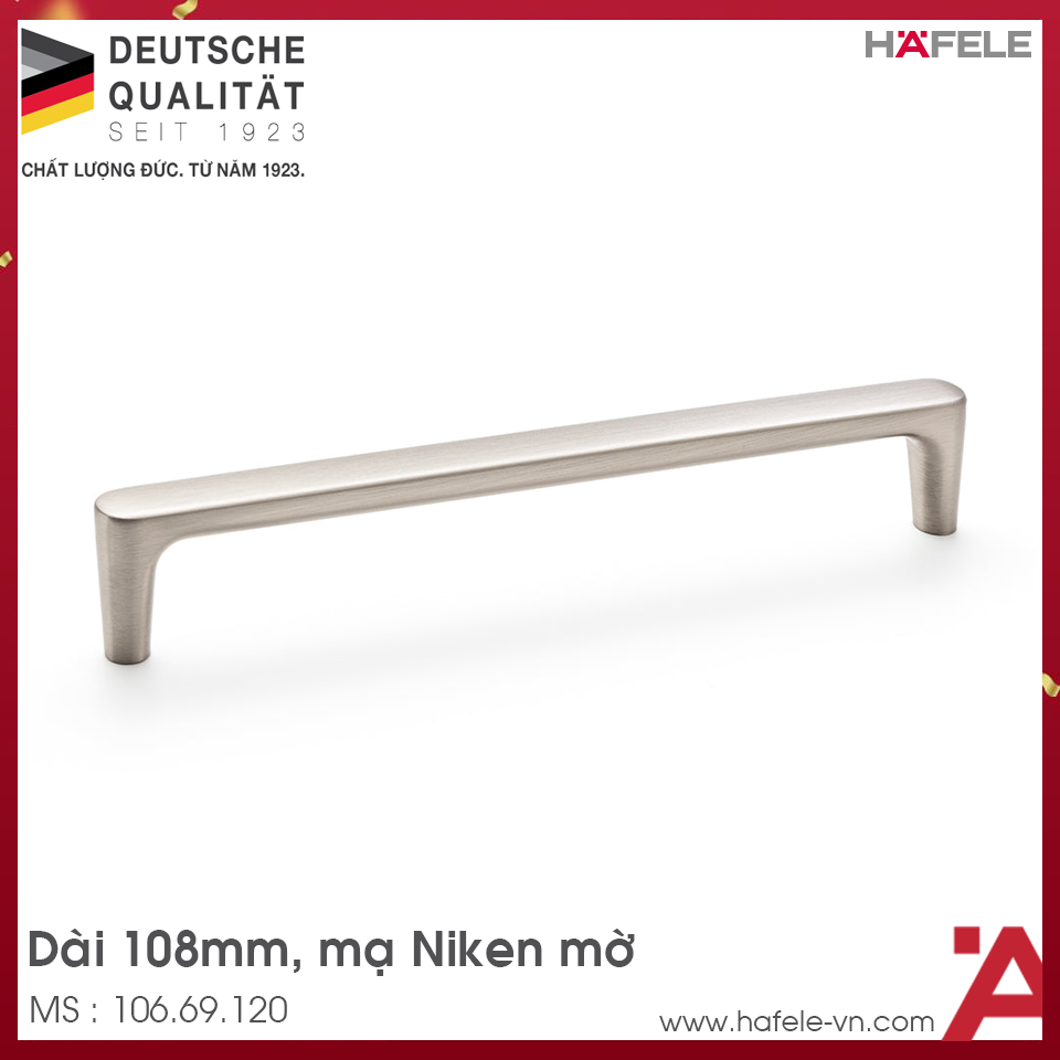 Tay Nắm Tủ 108mm H2125 Hafele 106.69.120