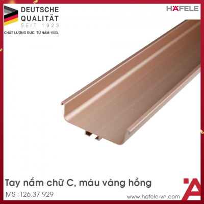 Tay Nắm Tủ Ngang Gola Chữ C 2800mm Hafele 126.37.929