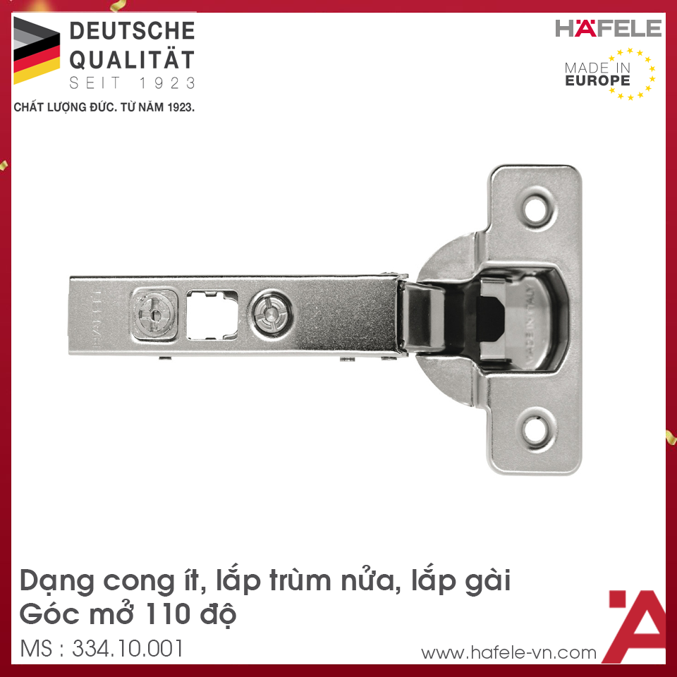 Bản Lề Trùm Nửa Metallamat Neo 110º Hafele 334.10.001