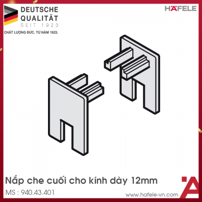 Nắp Che Cuối Cho Kính Dày 12mm Hafele 940.43.401