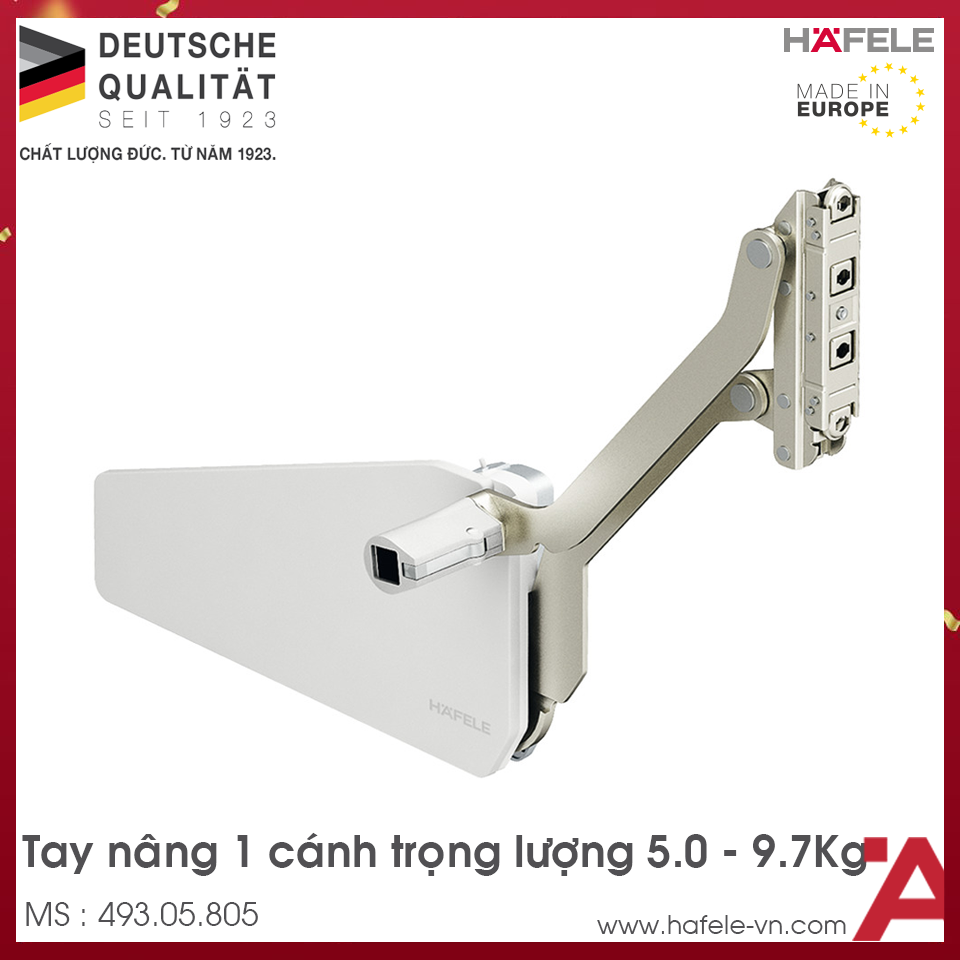 Bộ Tay Nâng Free Up R4us Xám Hafele 493.05.805