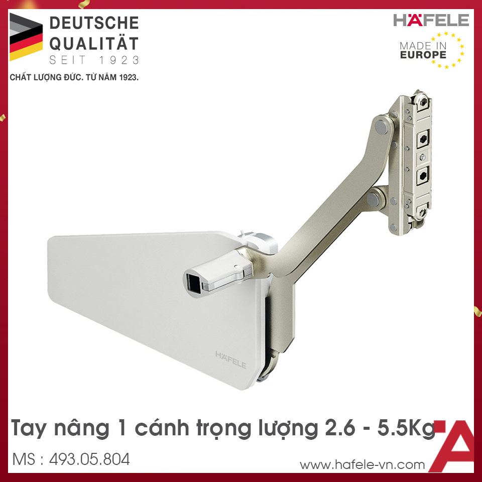 Bộ Tay Nâng Free Up R3us Xám Hafele 493.05.804