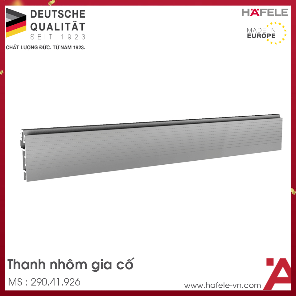 Thanh Nhôm Gia Cố H40,2mm Hafele 290.41.926