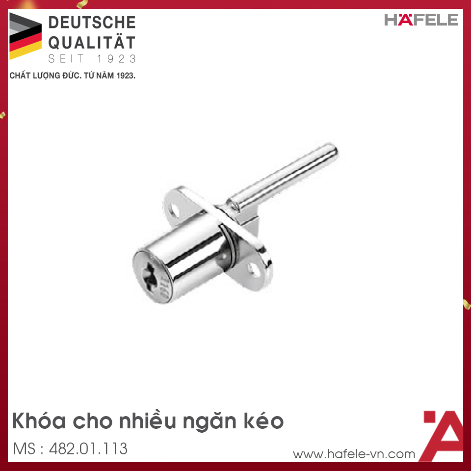 Bộ Khóa Tủ Cho Nhiều Ngăn Kéo Hafele 482.01.113