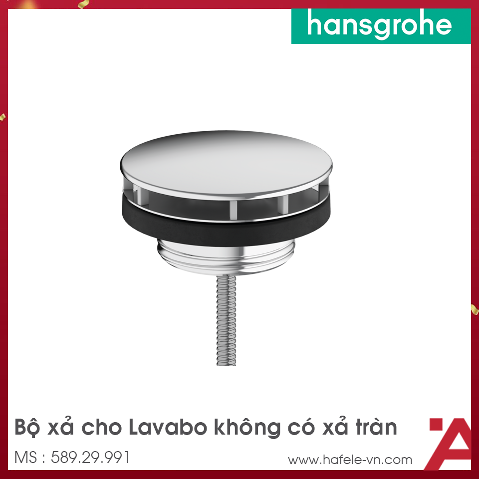 Bộ Xả Cho Chậu Sứ Không Xả Tràn Hansgrohe 589.29.991