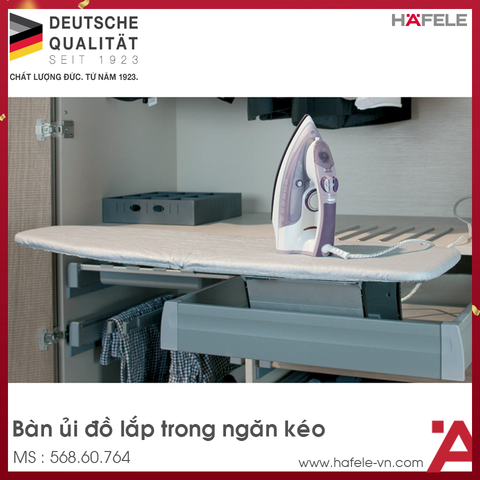 Bàn Ủi Đồ Lắp Trong Ngăn Kéo Hafele 568.60.764