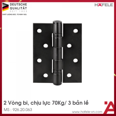 Bản Lề Lá 2 Vòng Bi 70Kg Hafele 926.20.063