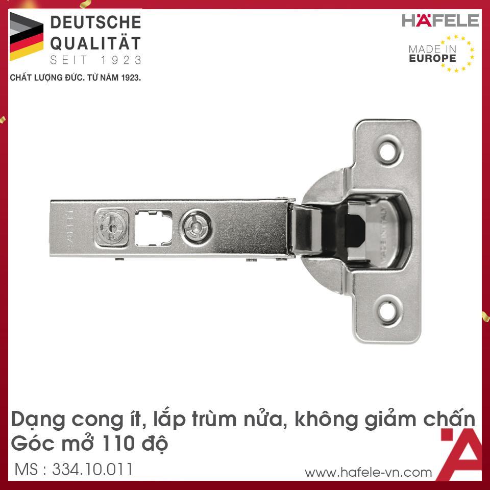 Bản Lề Trùm Nửa Metallamat Neo 110º Hafele 334.10.011