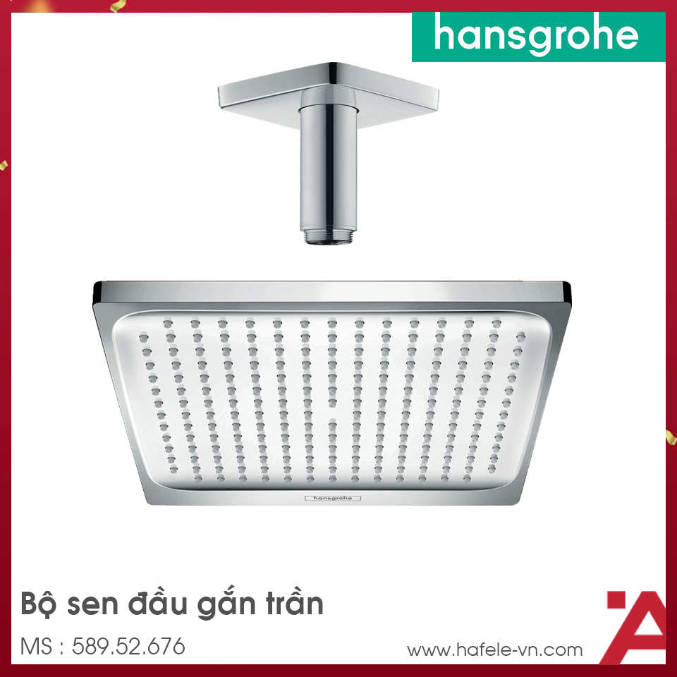 Trọn Bộ Sen Đầu Gắn Trần Raindance Crometta E Hafele 589.52.676