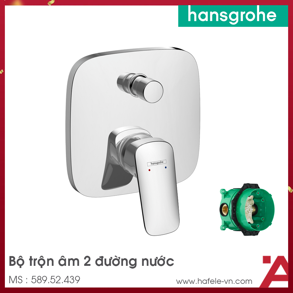 Bộ Trộn Âm 2 Đường Nước Logis Hansgrohe 589.52.439
