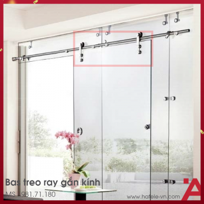 Bas Treo Ray Gắn Kính Hafele 981.71.180