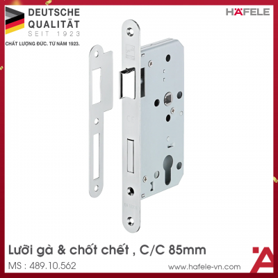 Thân Khóa Lưỡi Gà Chốt Chết C/C 85mm Hafele 489.10.562