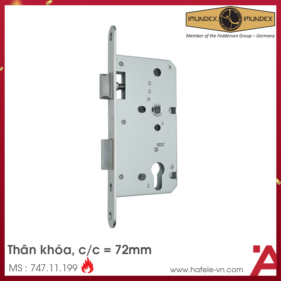 Thân Khóa Cửa Đi Imundex 747.11.199
