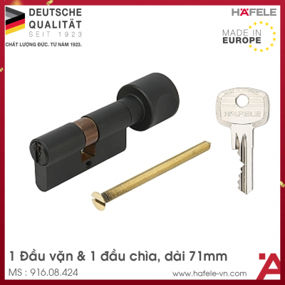 Ruột Khóa 1 Đầu Chìa 1 Đầu Vặn 71mm Hafele 916.08.424