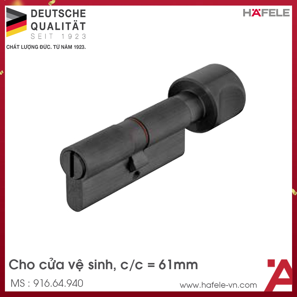 Ruột Khóa Nhà Vệ Sinh 61mm Hafele 916.64.940