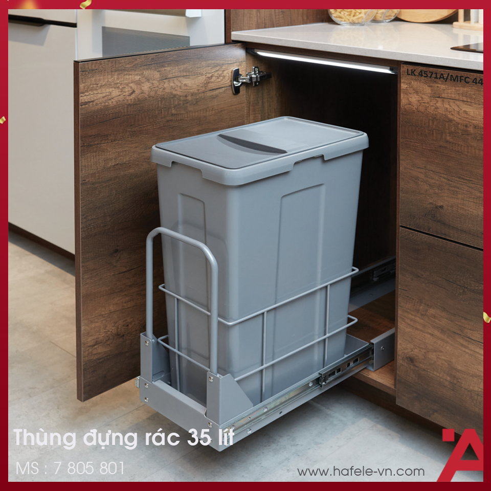 Thùng Đựng Rác Cánh Mở 300mm Imundex 7 805 801