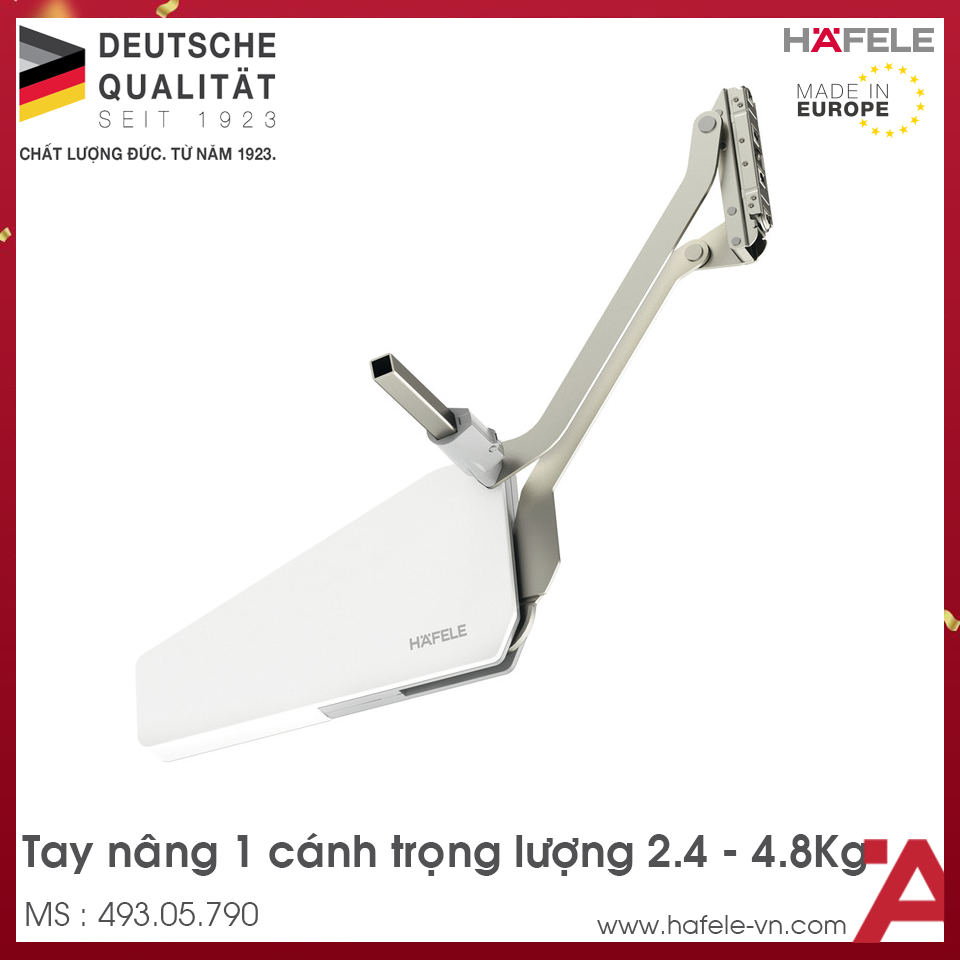 Bộ Tay Nâng Free Up P1us Trắng Hafele 493.05.790