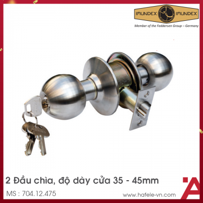 Khóa Tay Nắm Tròn 2 Đầu Chìa Imundex 704.12.475