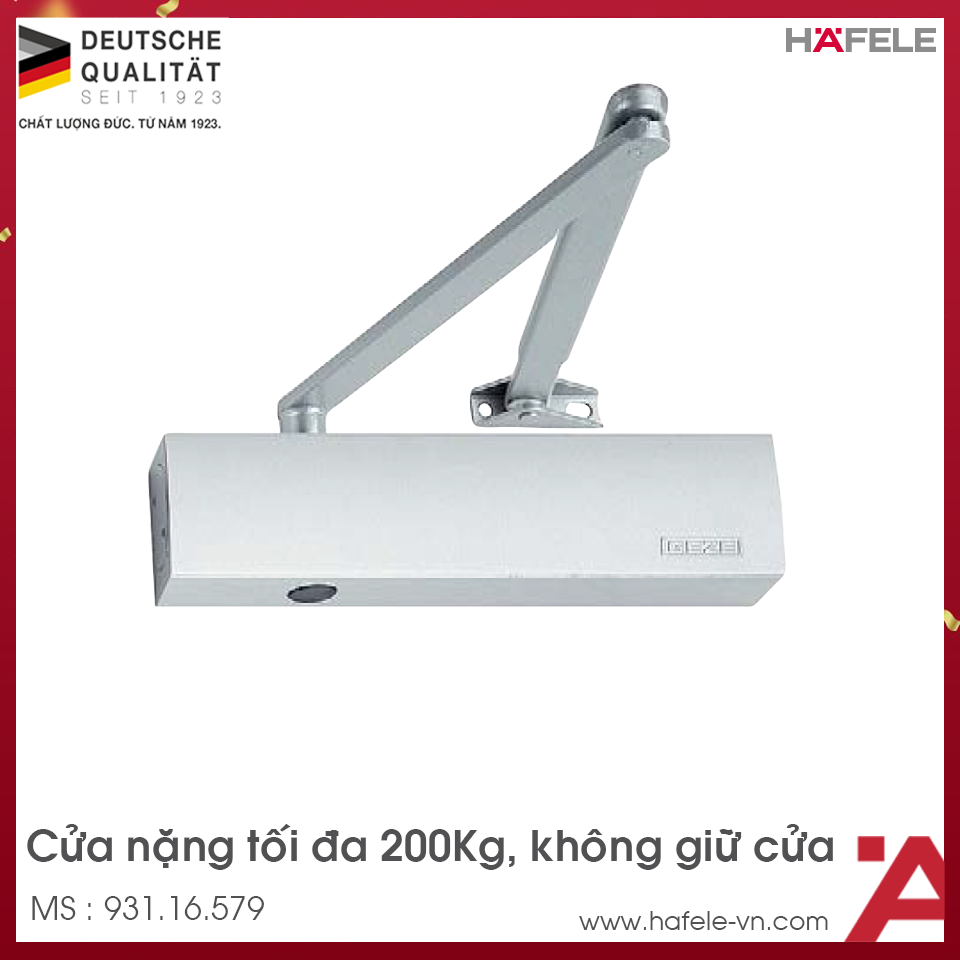 Tay Đẩy Hơi Cùi Chỏ 200Kg Hafele 931.16.579