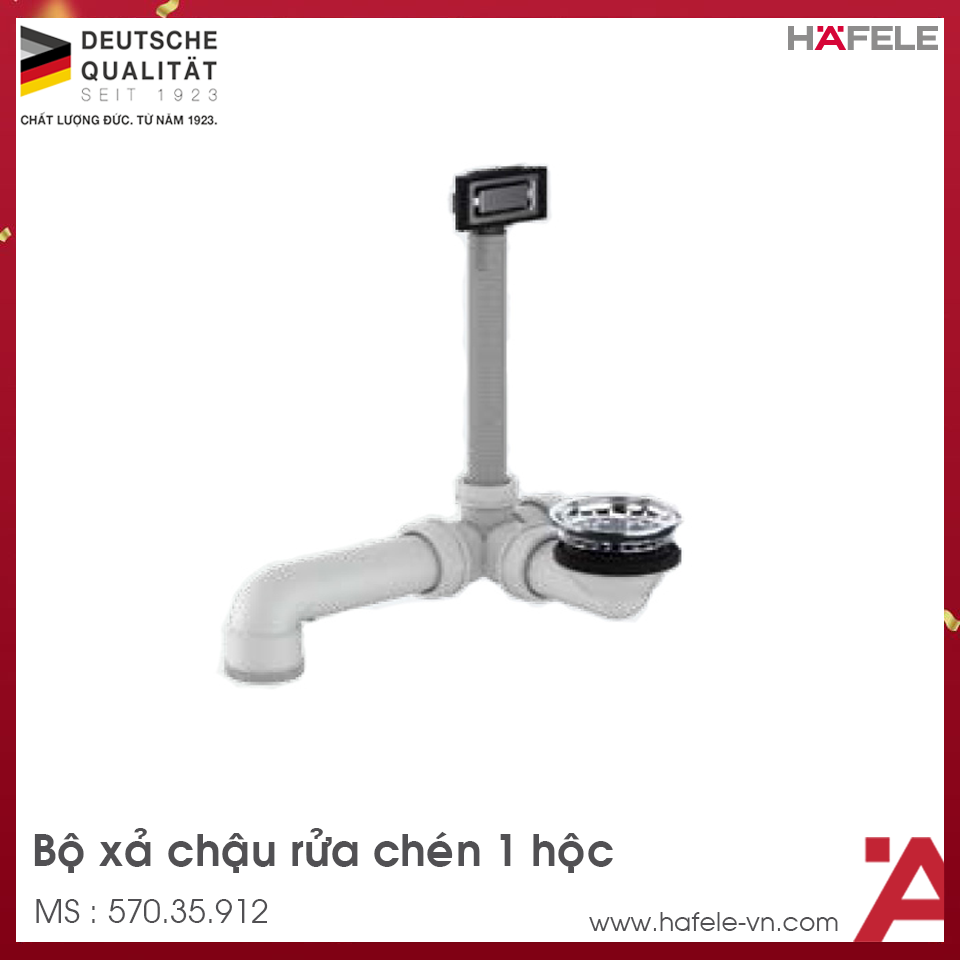 Bộ Xả Cho Chậu 1 Hộc Hafele 570.35.912