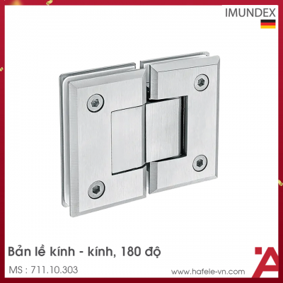 Bản Lề Kính - Kính 180º Inox Mờ Imundex 711.10.303