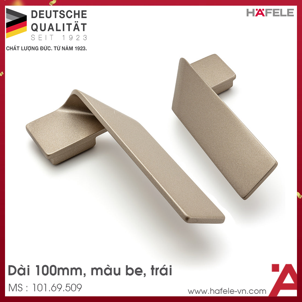 Tay Nắm Tủ 100mm Trái H2155 Hafele 101.69.509