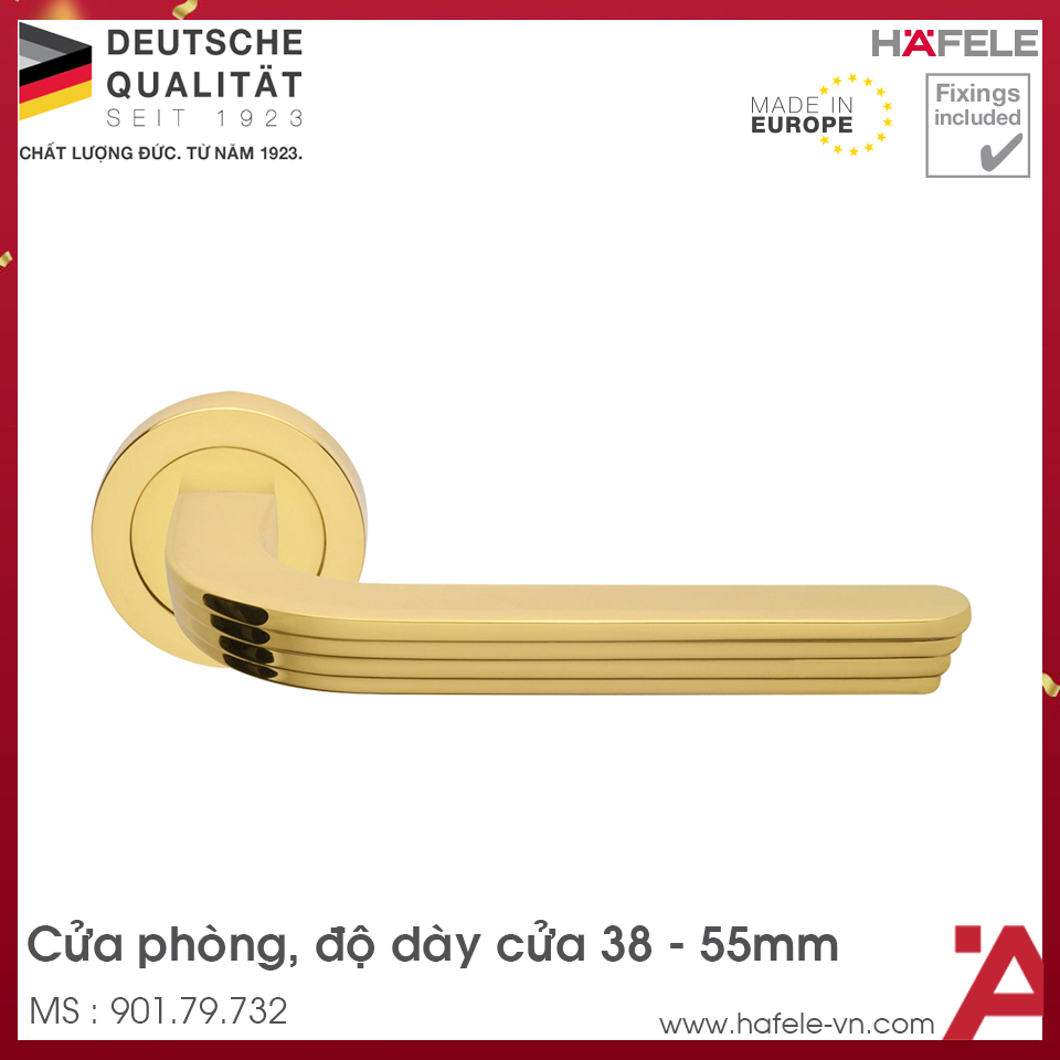 Tay Nắm Gạt Cửa Phòng Cloud Hafele 901.79.732
