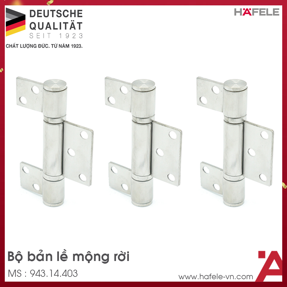 Bộ Bản Lề Mộng Rời Hafele 943.14.403