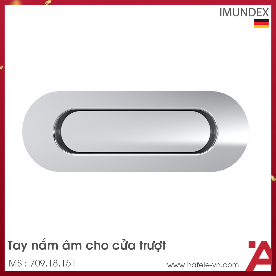Tay Nắm Âm Cho Cửa Trượt Imundex 709.18.151