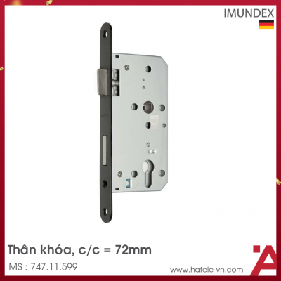 Thân Khóa Cửa Đi C/C 72mm Imundex 747.11.599