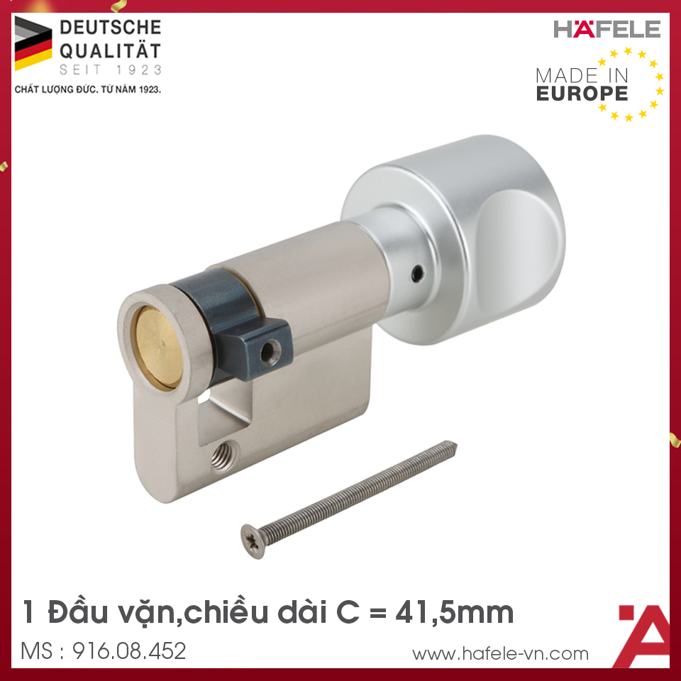 Ruột Khóa 1 Đầu Vặn 41.5mm Hafele 916.08.452