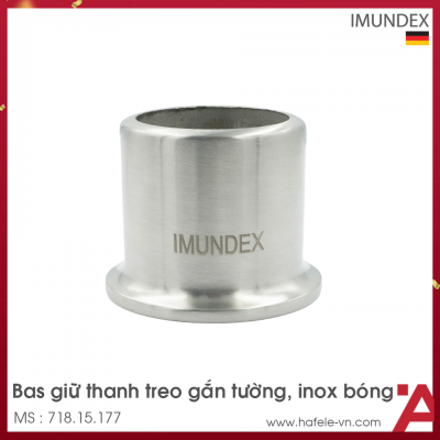 Bas Giữ Thanh Treo Gắn Tường Inox Bóng Imundex 718.15.177