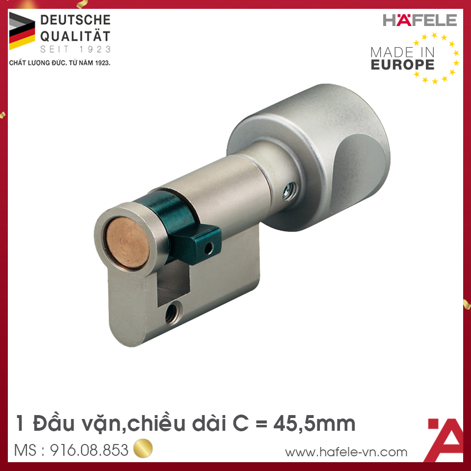 Ruột Khóa 1 Đầu Vặn 45.5mm Hafele 916.08.853