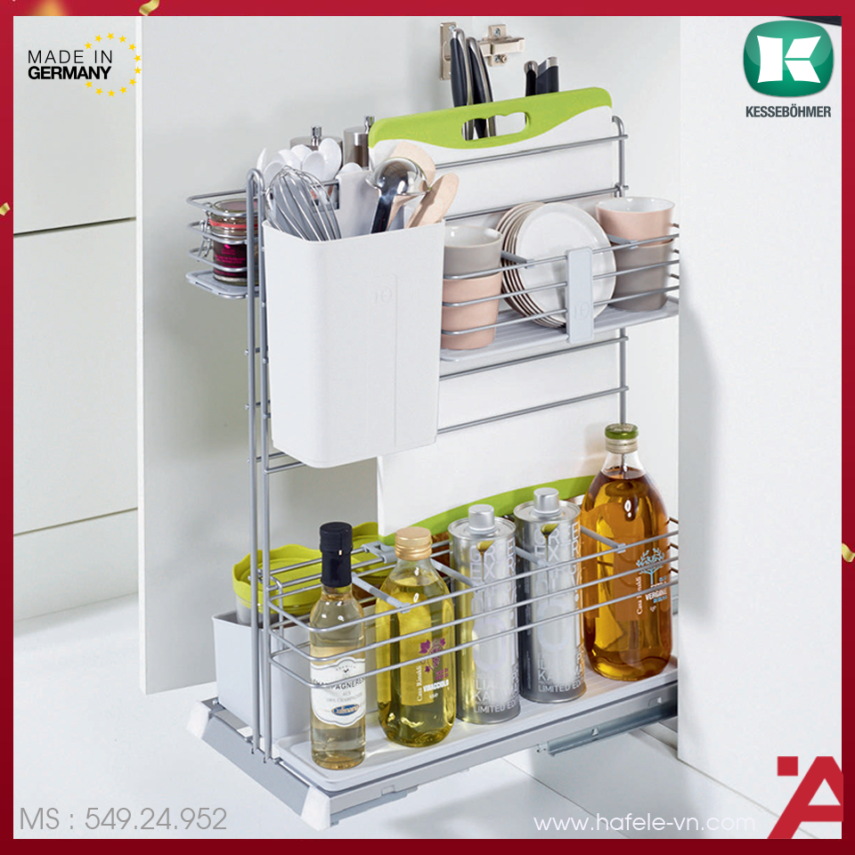 Bộ Rổ Kéo Cooking Agent Cửa Bản Lề 400mm Hafele 549.24.952