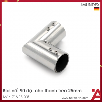 Bas Nối Thanh Treo 90º Inox Mờ Imundex 718.15.205