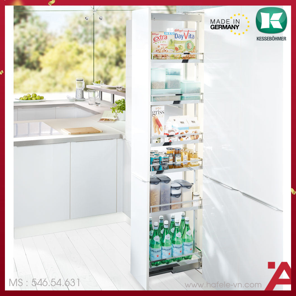 Tủ Đồ Khô 300mm Dispensa 90º Hafele 546.54.631