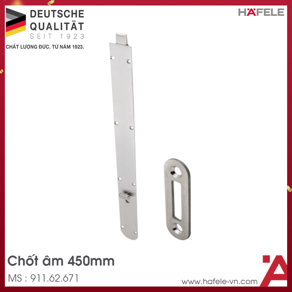 Chốt Âm 450mm Hafele 911.62.671