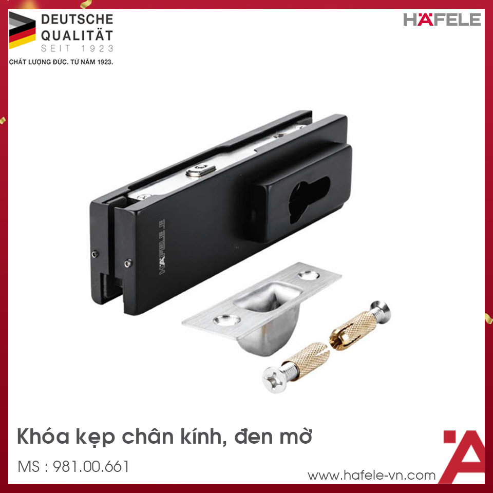 Khóa Kẹp Chân Kính Màu Đen Hafele 981.00.661