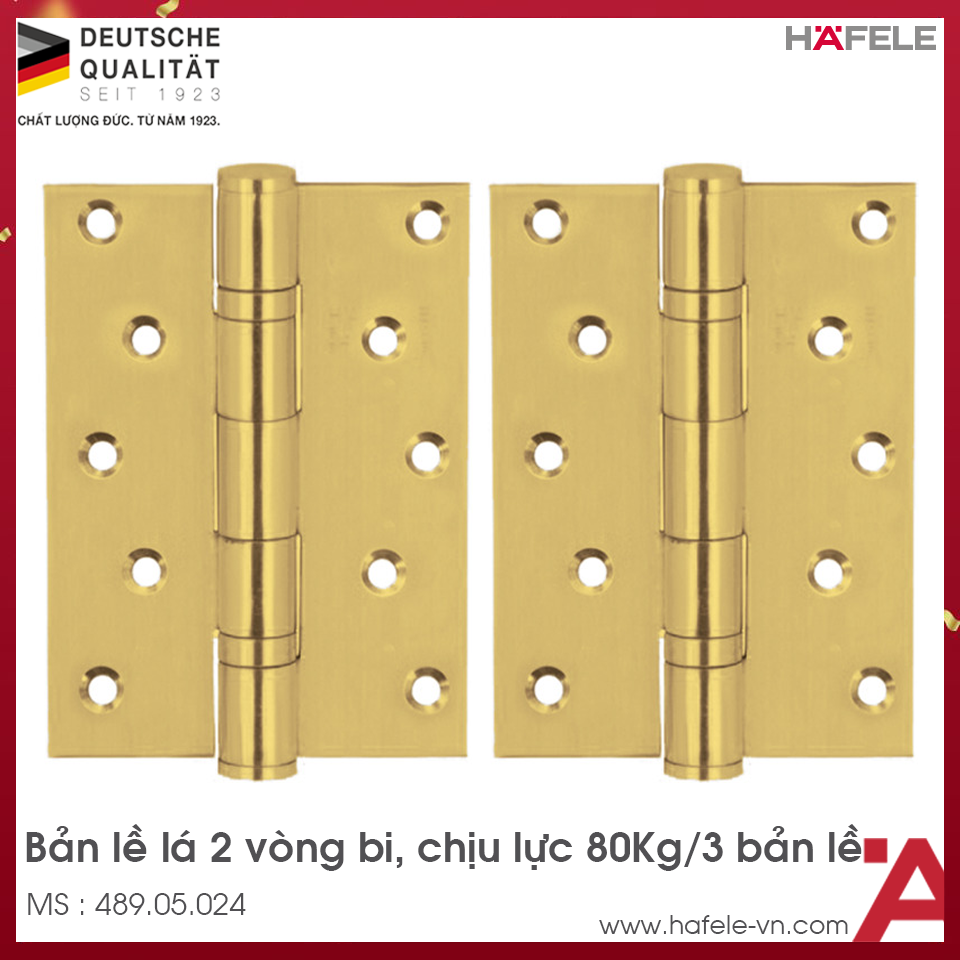 Bản Lề Lá 2 Vòng Bi Hafele 489.05.024