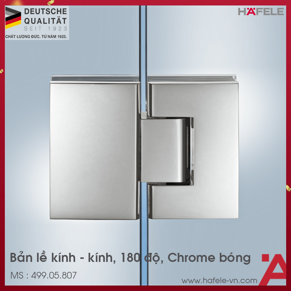 Bản Lề Phòng Tắm Kính 180º Hafele 499.05.807