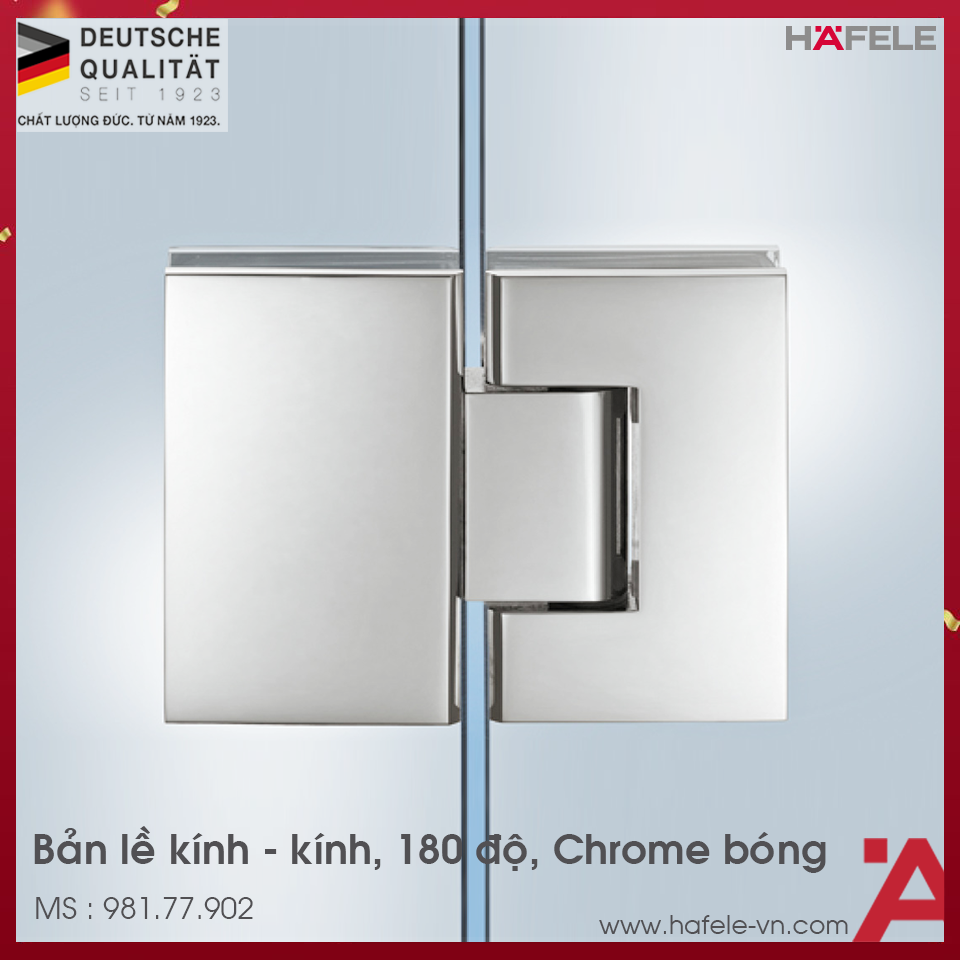 Bản Lề Kính - Kính 180º Hafele 981.77.902