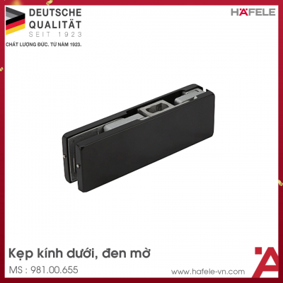 Kẹp Kính Dưới Đen Mờ Hafele 981.00.655