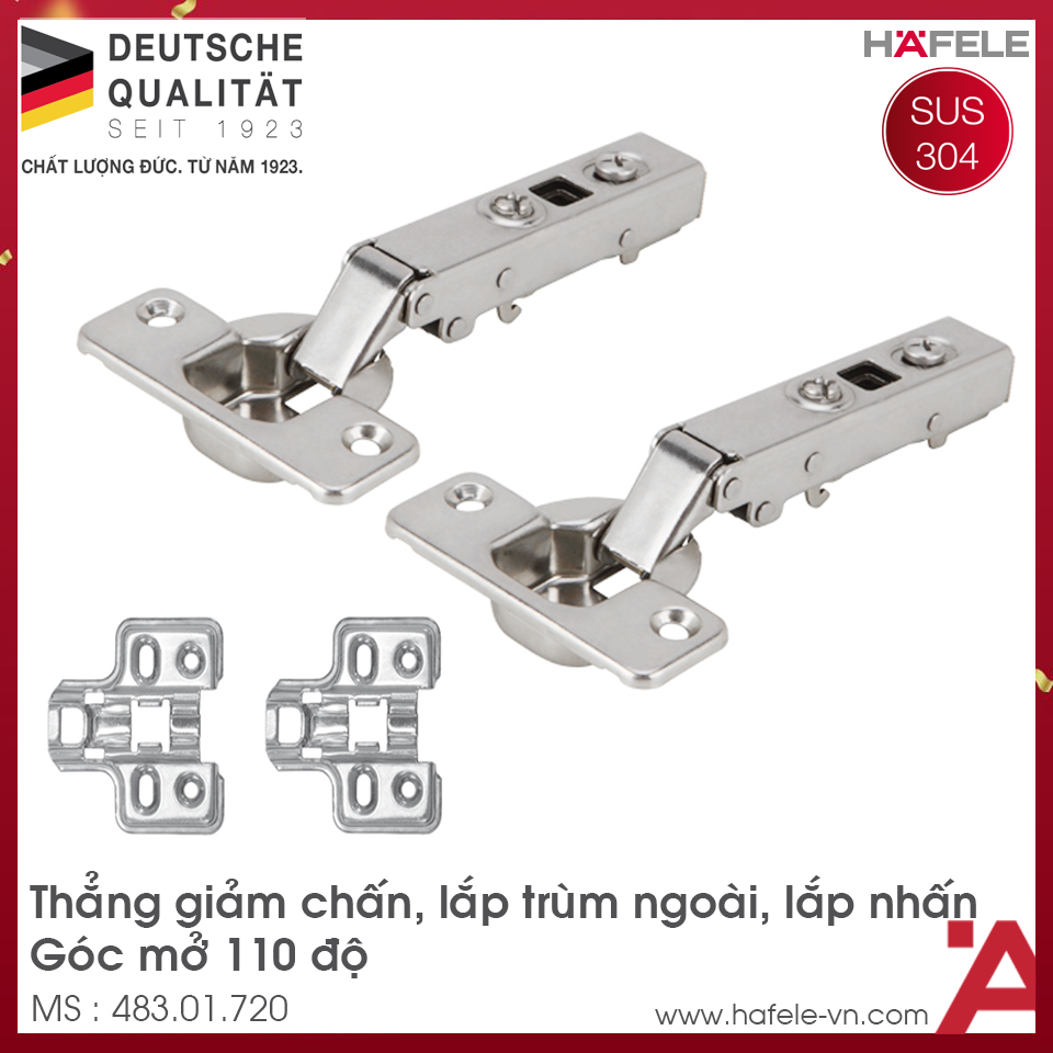 Bản Lề Trùm Ngoài Metalla SM 110º DIY Hafele 483.01.720