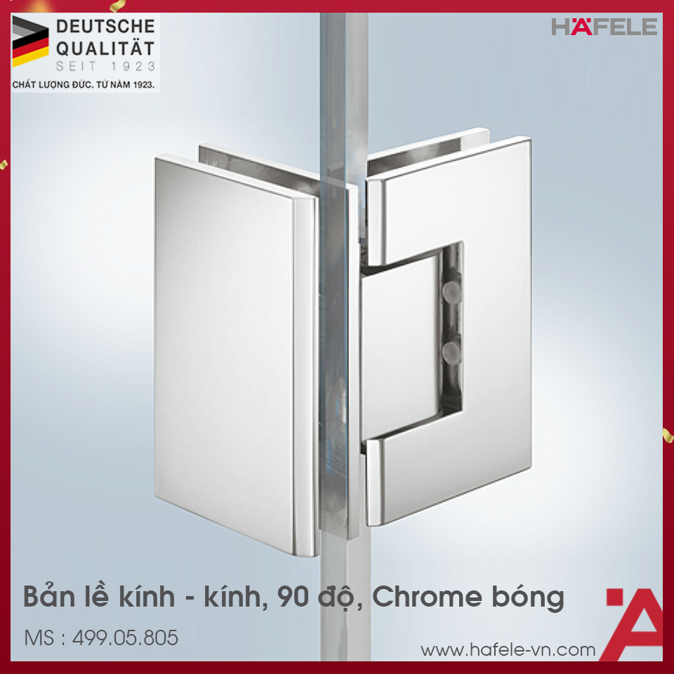 Bản Lề Phòng Tắm 90º Kính - Kính Hafele 499.05.805