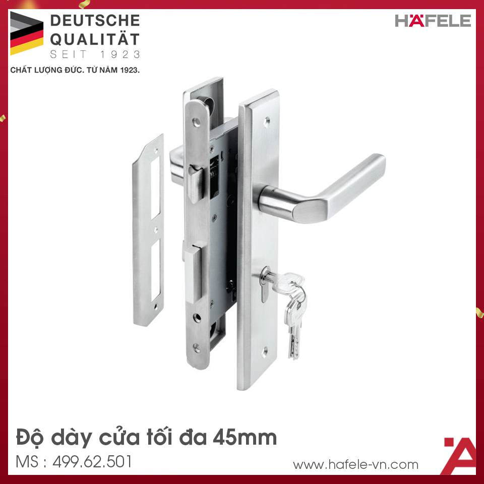 Bộ Khóa Tay Nắm Đế Dài Hafele 499.62.501